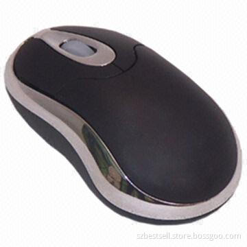 Black wired optical mouse